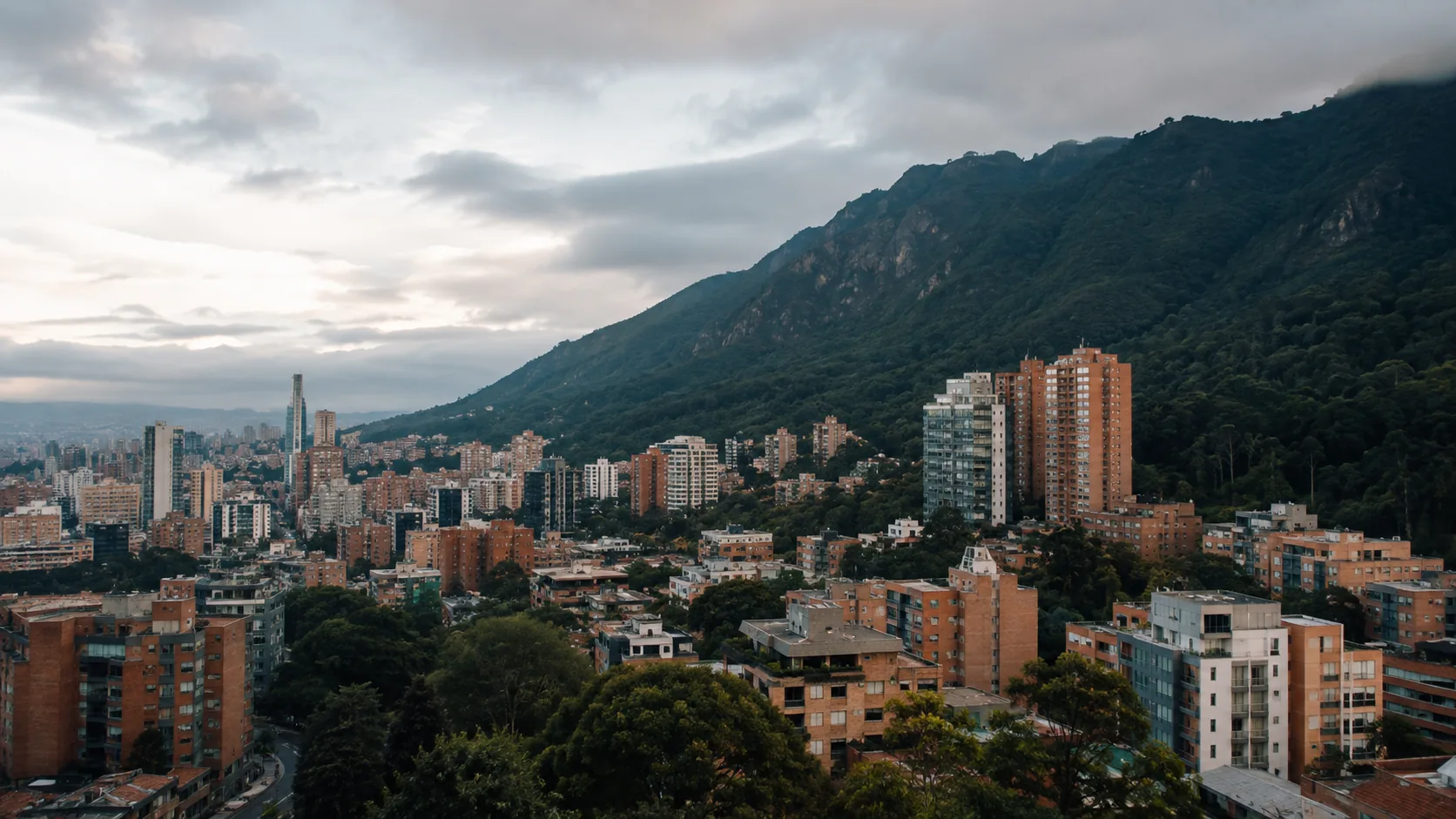 Panorámica de Bogotá y los Cerros Orientales